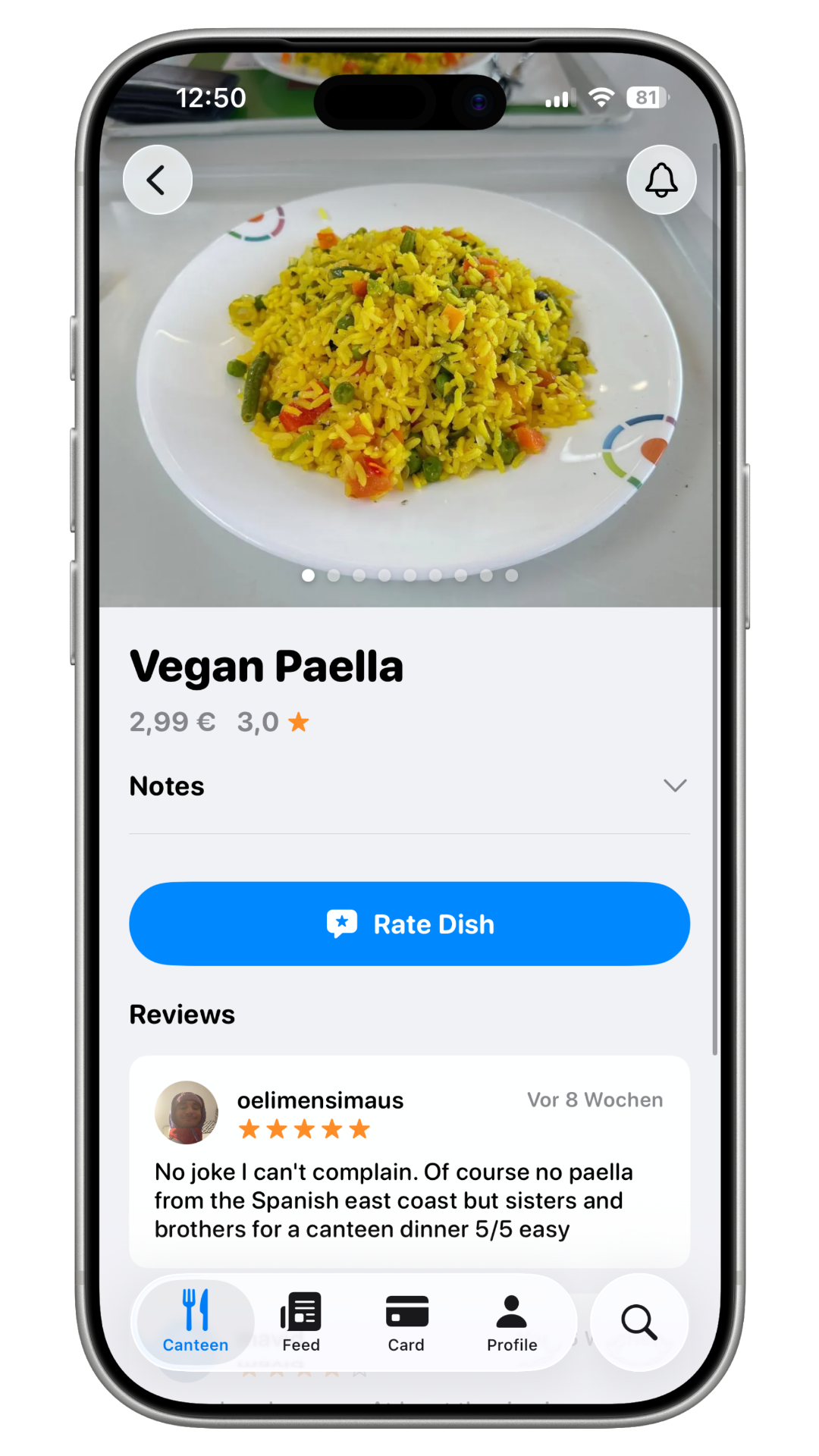 Mensieren Gerichtsdetails